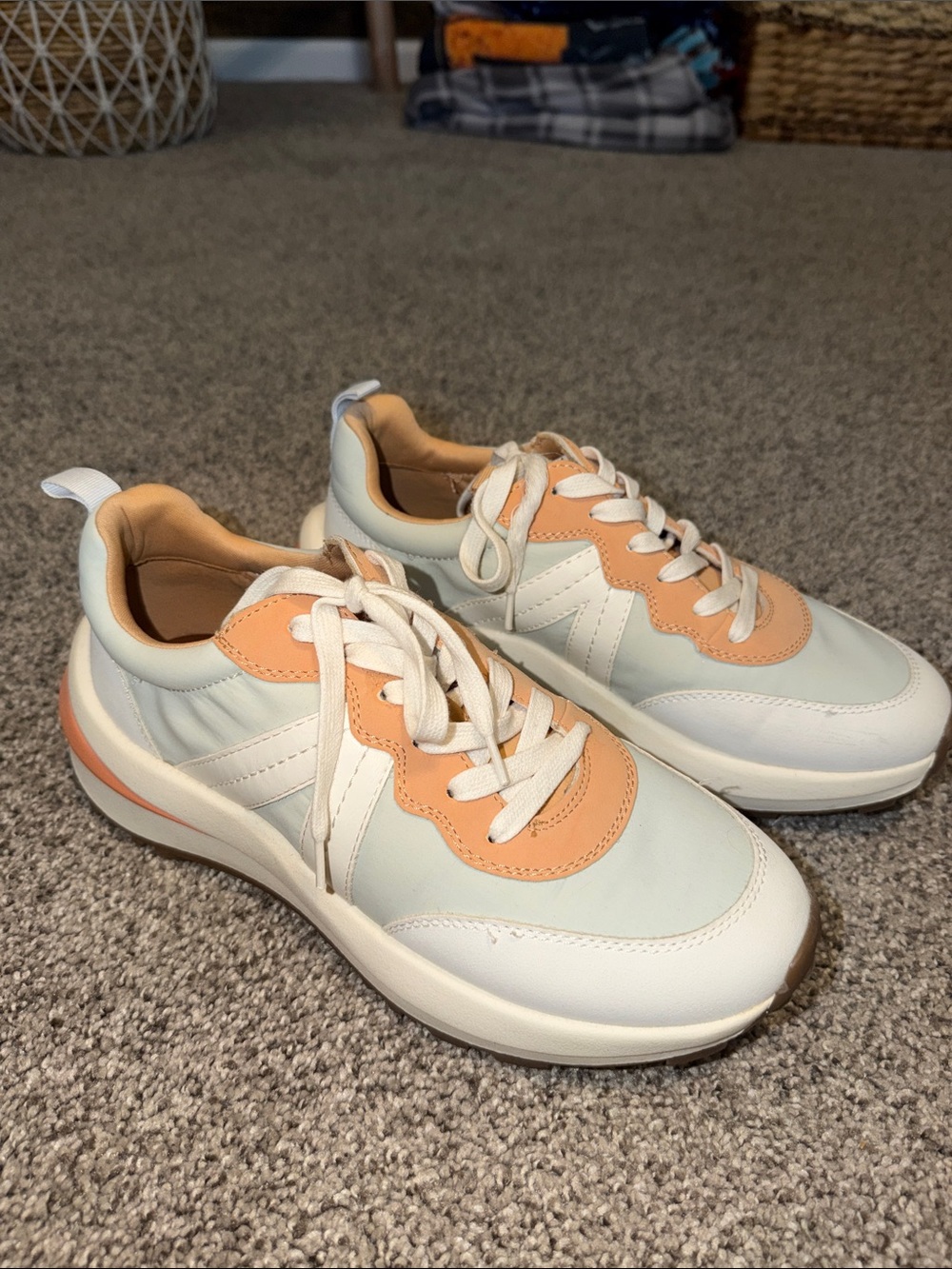Altar'd State Cream and Peach Women's Sneakers
